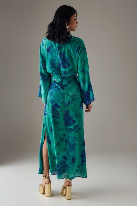 Chiffon Wrap Knot Front Maxi Dress - Image 3