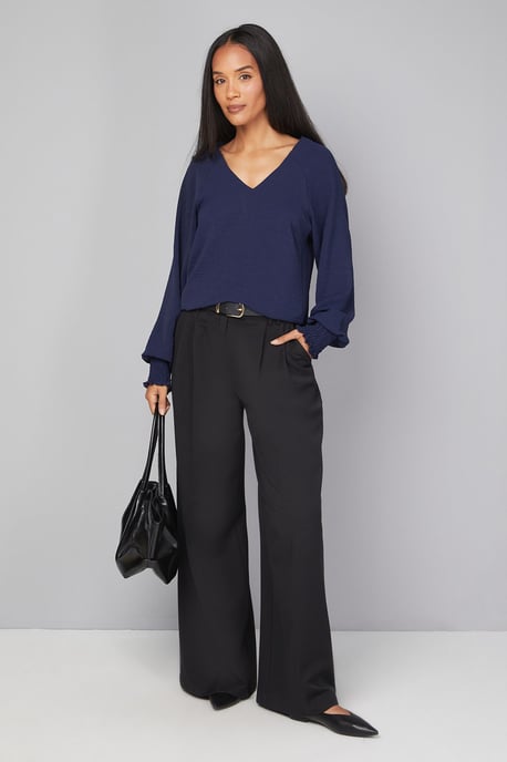 Woven Shirred Cuff Overhead Shirt - Image 2