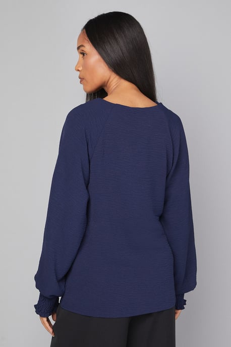 Woven Shirred Cuff Overhead Shirt - Image 3