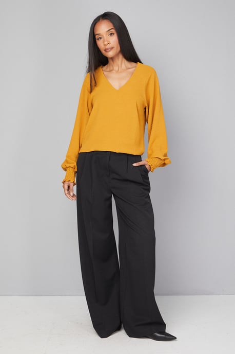 Woven Shirred Cuff Overhead Shirt - Image 2