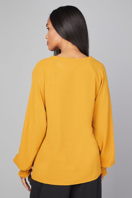 Woven Shirred Cuff Overhead Shirt - Image 3