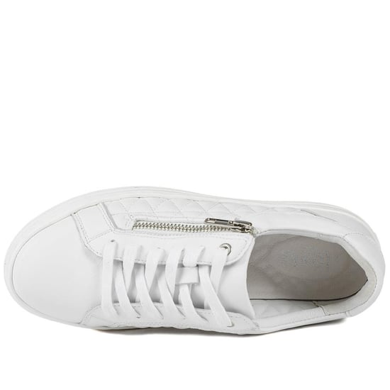 Jones Bootmaker Arianna Quilted Leather Zip & Lace Trainers - Image 4