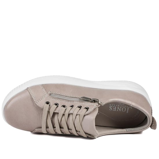 Jones Bootmaker Anara Zip & Lace Leather Trainers - Image 4