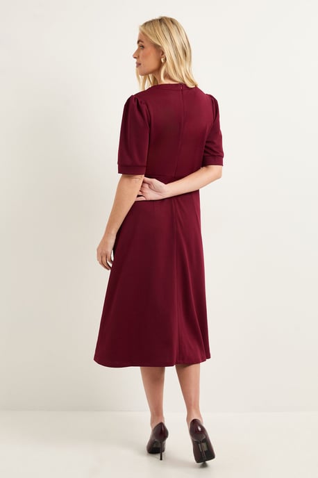 Petite Ponte Snaffle Trim Midi Dress - Image 3
