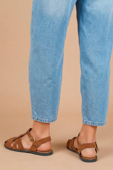 Freddie Faux Suede Fisherman Flat Shoes - Image 2