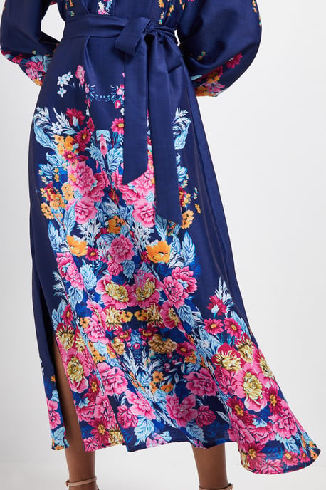 Petite Floral Western Belted Midi Shirt Dress - Image 4