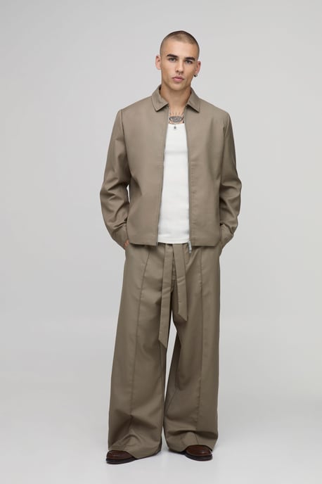 Tailored Boxy Co-Ord Harrington Jacket - Image 4