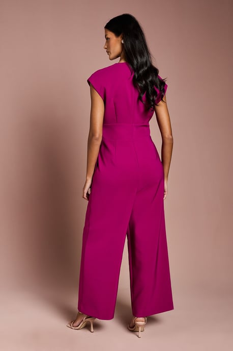 Petite Belted Crepe Jumpsuit - Image 3