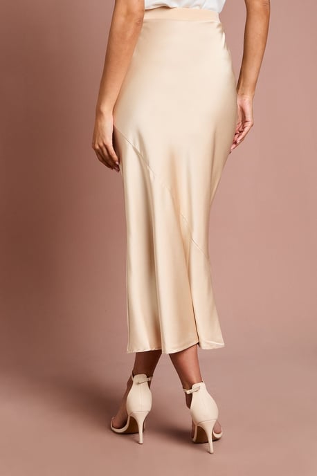 Satin Detail Fitted Skirt - Image 3