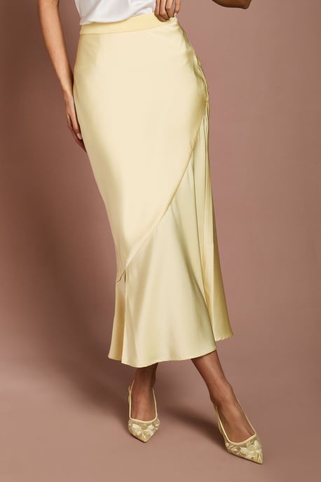 Satin Detail Fitted Skirt - Image 2