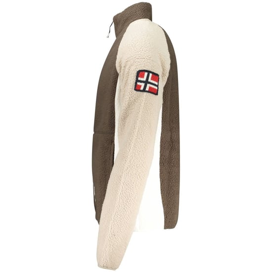 Norge 1963 Marrone Polyester Herrtröja - Image 3