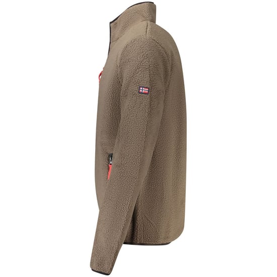 Norge 1963 Marrone Polyester Herrtröja - Image 3