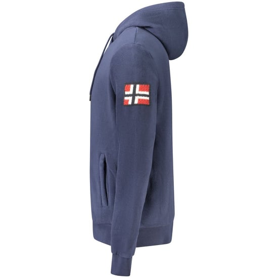 Norge 1963 Blå Polyester Herr Hoodie - Image 3