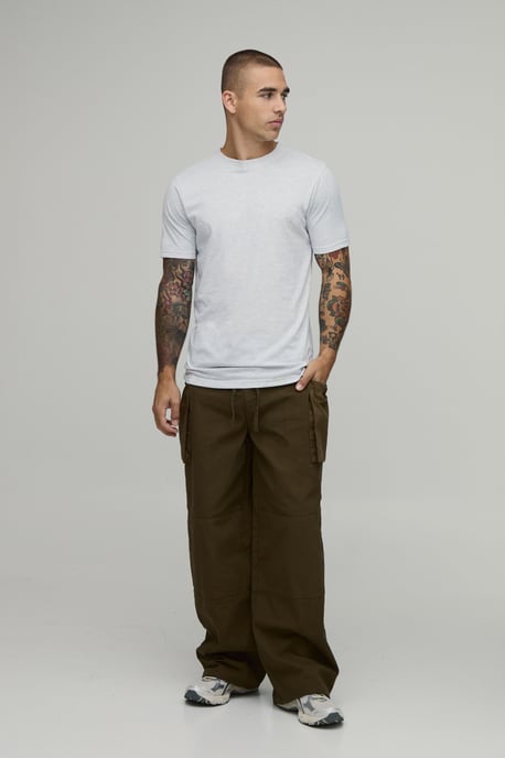 Baggy Fit Elasticated Bellow Pocket Cargo Trousers - Image 4