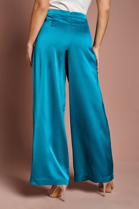 Petite Satin Flare Trouser - Image 3