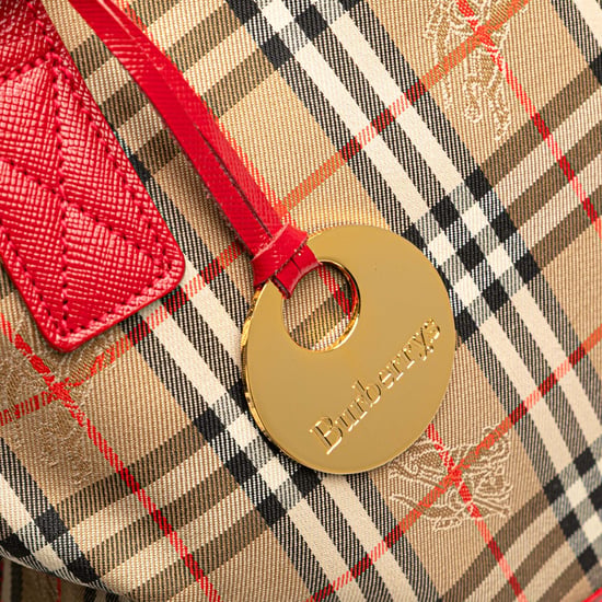 Pre-owned Haymarket Check Canvas Tote - Image 5