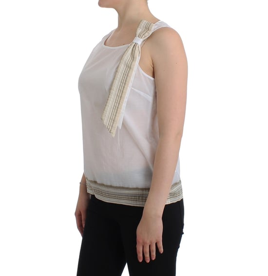 Mouwloze Katoenen Top Met Strikdetail - Image 3