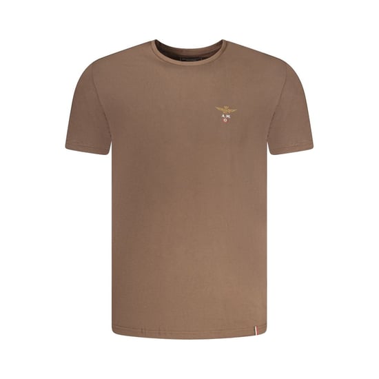 Aeronautica Militare Marrone Katoenen Heren T-Shirt - Image 1