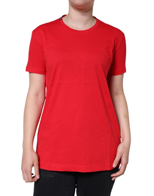 Dolce Gabbana Tsh86519 Rode Katoenen T-shirt - Image 1