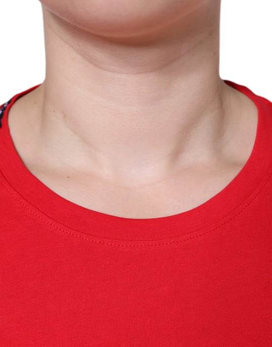 Dolce Gabbana Tsh86519 Rode Katoenen T-shirt - Image 4
