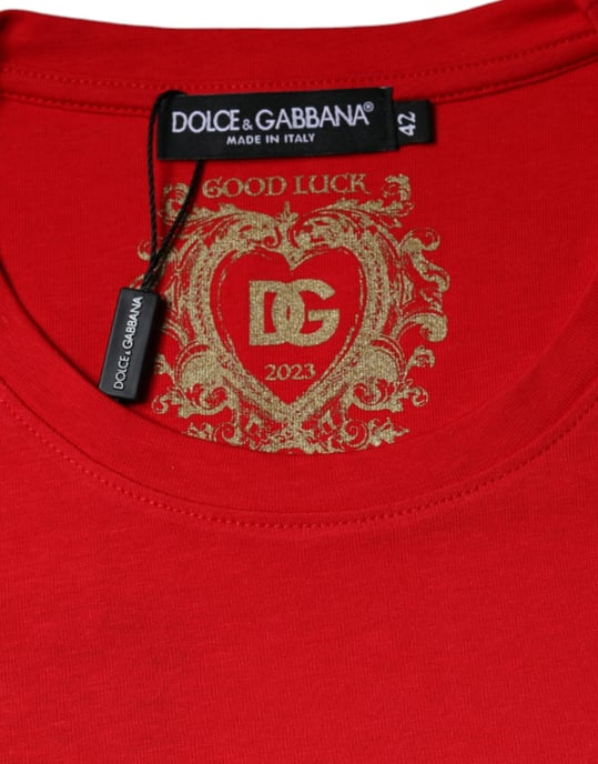 Dolce Gabbana Tsh86519 Rode Katoenen T-shirt - Image 6