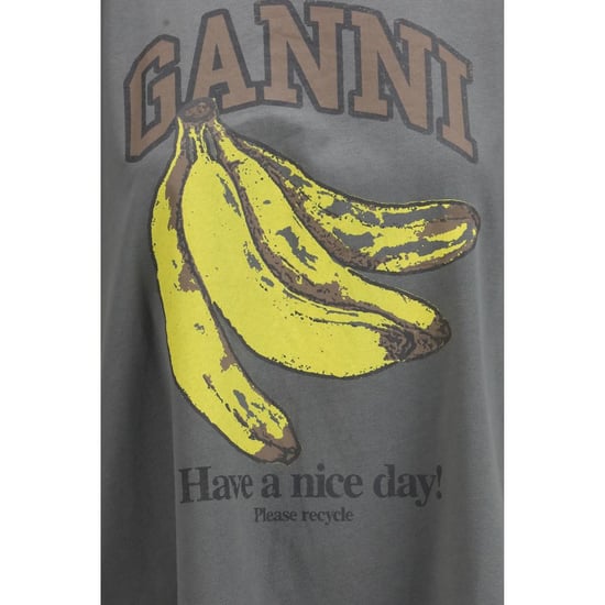 Ganni Grijze Katoenen T-Shirt - Image 3