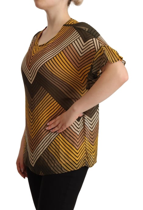 Chevronprint Zijden Blouse - Image 3