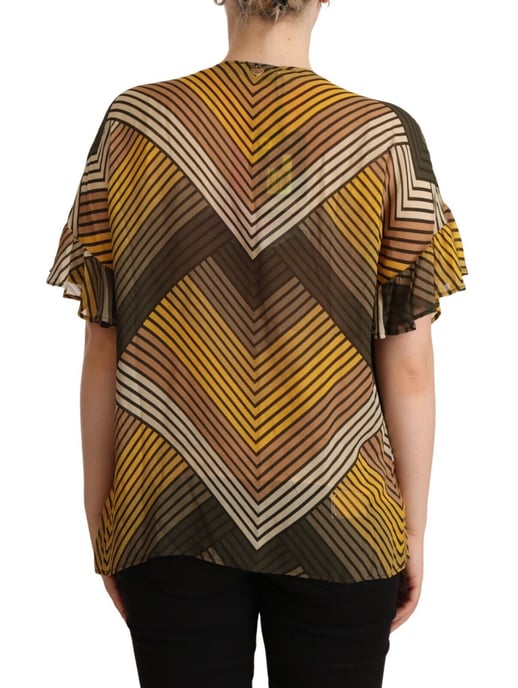 Chevronprint Zijden Blouse - Image 4