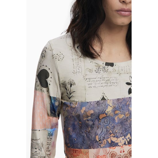 Desigual Beige Viscose Dames T-Shirt - Image 3
