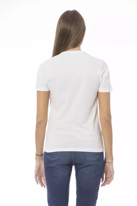 Baldinini Trend White Cotton T-Shirt - Image 4