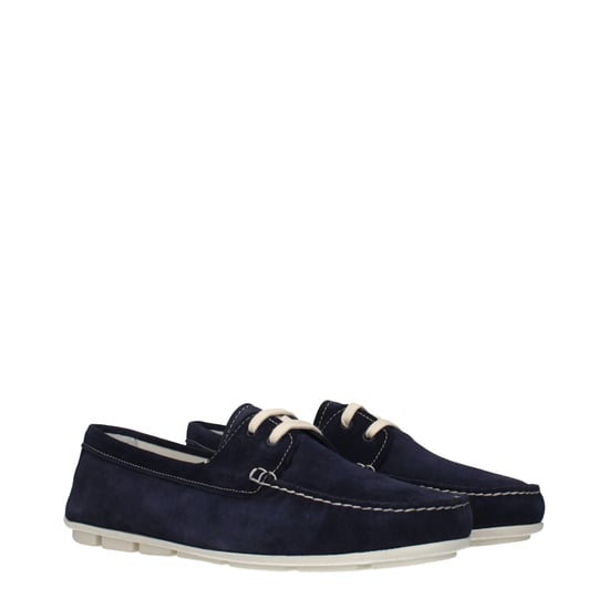 Prada Blå Läder Slip-On Loafers - Image 2