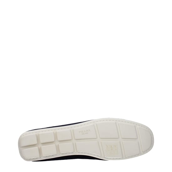 Prada Blå Läder Slip-On Loafers - Image 5