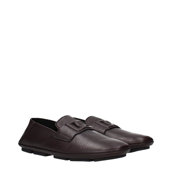 Dolce & Gabbana Brun Läder Slip-On Loafers - Image 2