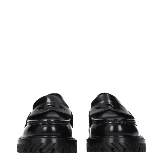 Off-White Zwarte Leren Instapschoenen - Image 3