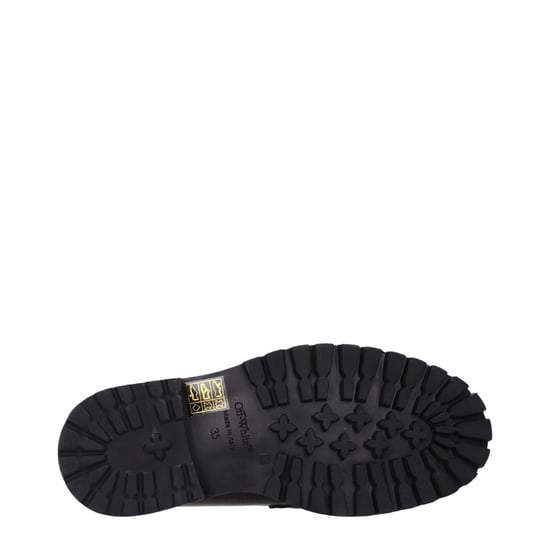 Off-White Zwarte Leren Instapschoenen - Image 5