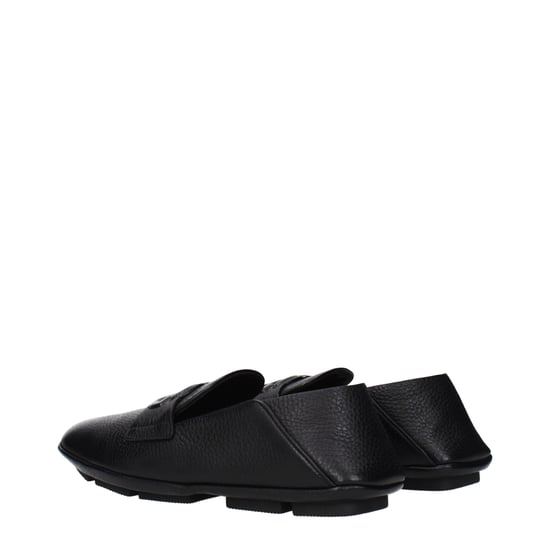 Dolce & Gabbana Zwarte Leren Instapsloffen - Image 4