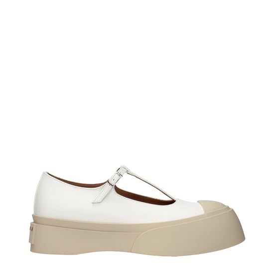 Marni Witte Leren Instap loafers - Image 1