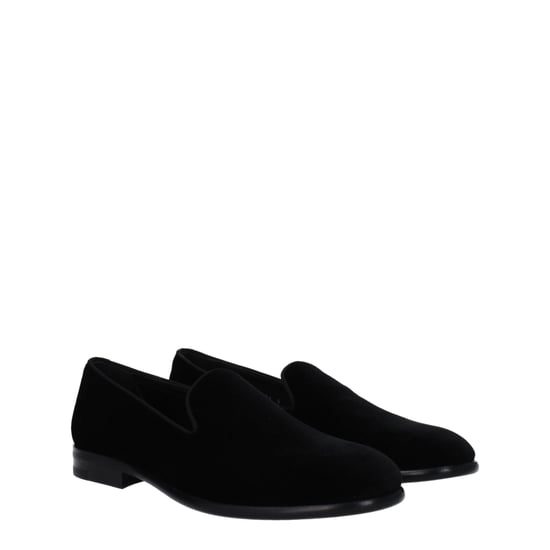 Dolce & Gabbana Svart Sammet Slip-On Loafers - Image 2