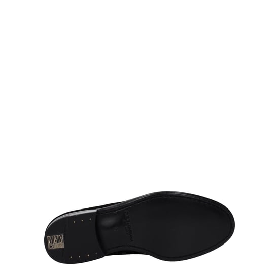 Dolce & Gabbana Svart Sammet Slip-On Loafers - Image 5