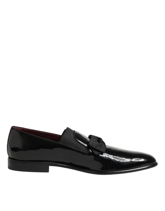 Dolce & Gabbana Svart Läder Slip On Kavaj Herr Loafers Skor - Image 2