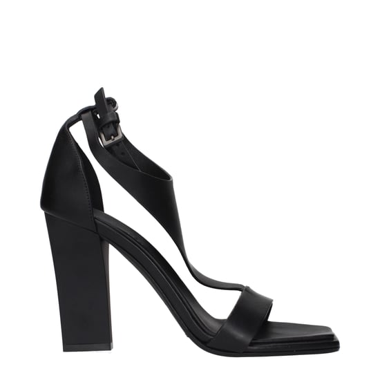 Max Mara Zwarte Leren Stiletto Hiel Sandalen - Image 1