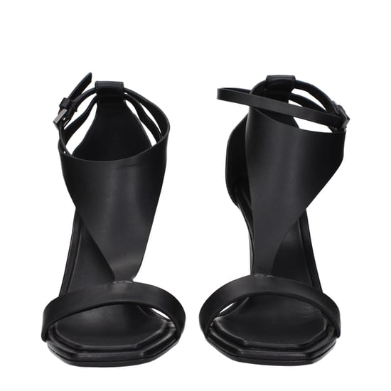 Max Mara Zwarte Leren Stiletto Hiel Sandalen - Image 3