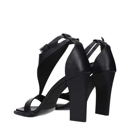 Max Mara Zwarte Leren Stiletto Hiel Sandalen - Image 4