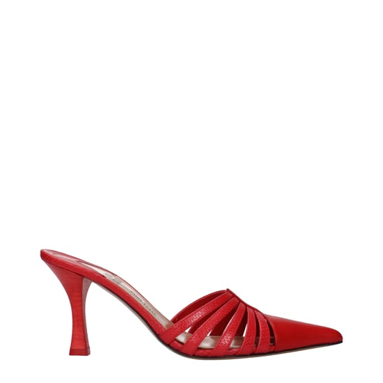Paris Texas Red Leather Stiletto Heel Sandals - Image 1