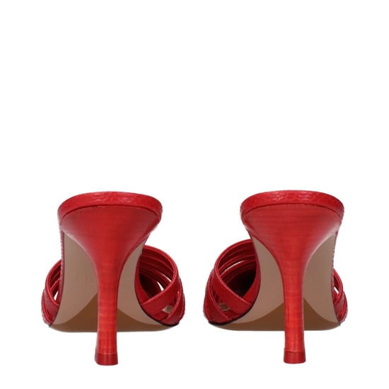 Paris Texas Red Leather Stiletto Heel Sandals - Image 5