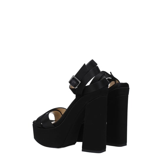 Jimmy Choo Svarta Satin Plattformssandaletter - Image 4