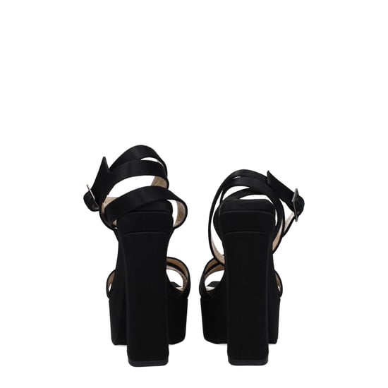Jimmy Choo Svarta Satin Plattformssandaletter - Image 5