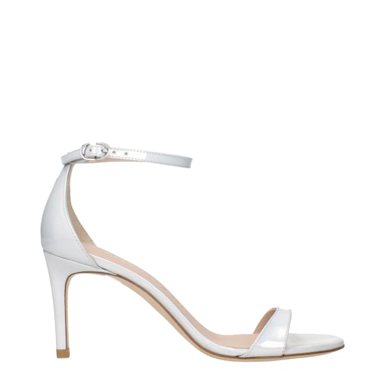 Stuart Weitzman Witte Leren Stiletto Hak Sandalen - Image 1