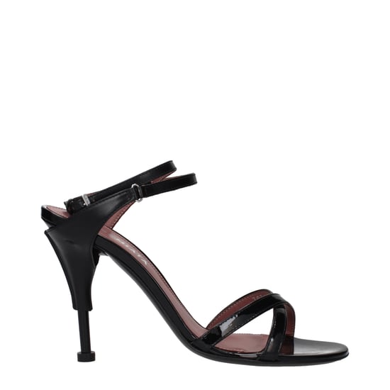 Premiata Zwarte Leren Stiletto Hak Sandalen - Image 1
