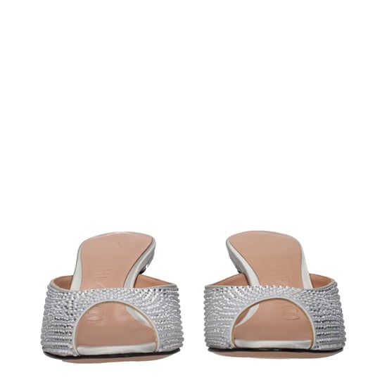 De Attico Grijze Satijnen Stiletto Hakken Sandalen - Image 3
